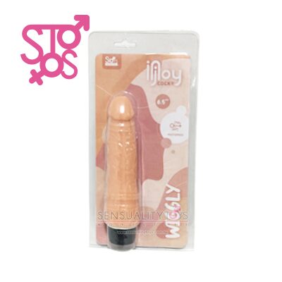 10066F COCKY - WIGGLY 6.5” VIBRATOR - FLESH