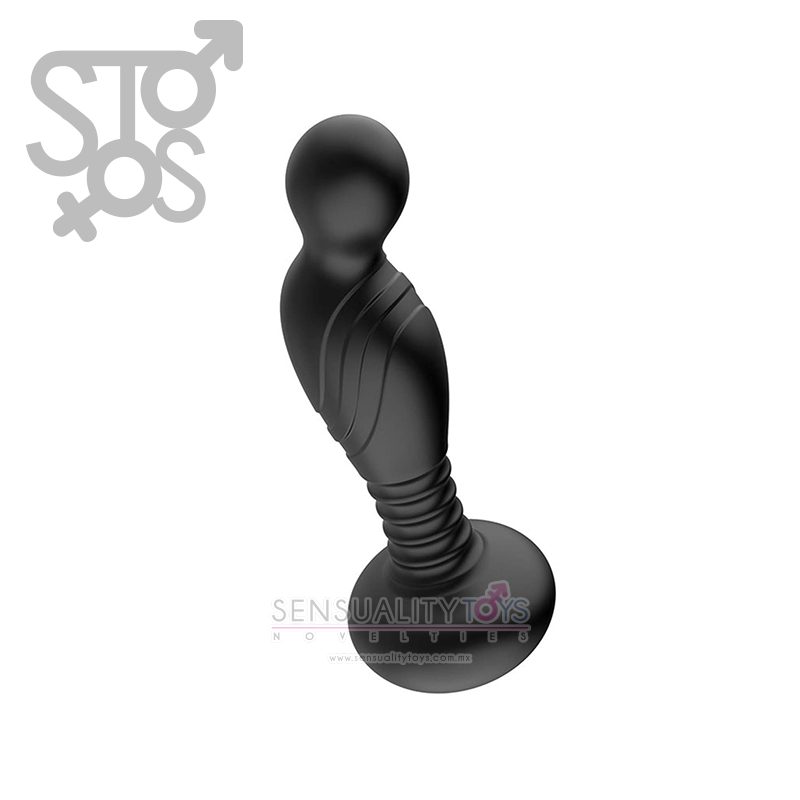 3137 ASS-SATION REMOTE VIBRATING P-SPOT PLUG-BLACK - Imagen 4
