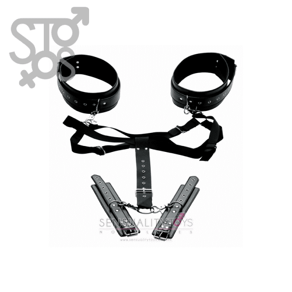 AE801 MASTER SERIES - EASY ACCESS THIGH HARNESS WITH WRIST CUFFS - Imagen 2