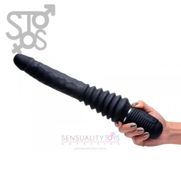 AG717 MASTER SERIES - 10X THRUST MASTER VIBRATING & THRUSTING DILDO WITH HANDLE - Imagen 3
