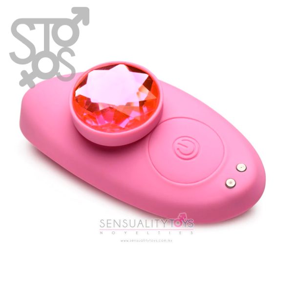 AG888 FRISKY - NAUGHTY KNICKERS BLING EDITION SILICONE PANTY VIBE W/ REMOTE CONTROL - PINK - Imagen 3