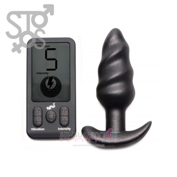 AG900 BANG! PLATINUM SERIES SWIRL BUTT PLUG W/ REMOTE CONTROL - Imagen 2