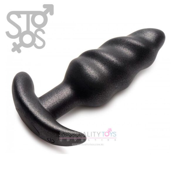 AG900 BANG! PLATINUM SERIES SWIRL BUTT PLUG W/ REMOTE CONTROL - Imagen 3