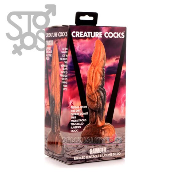 %25 AG920 CC RAVAGER RIPPLED TENTACLE SILICONE DILDO