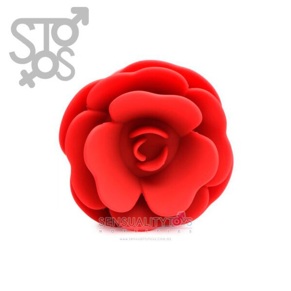 AG988-Med BOOTY SPARKS - 28X SILICONE VIBRATING ROSE ANAL PLUG W/ REMOTE - MEDIUM - Imagen 4