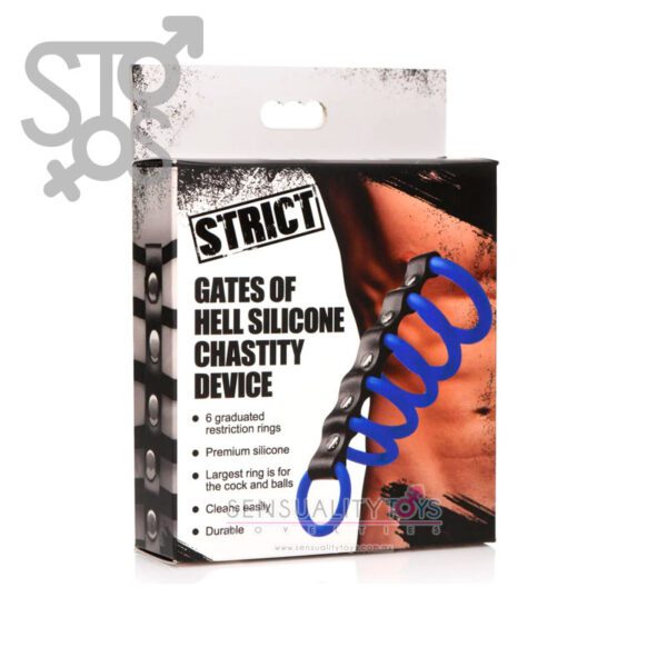 AH038 ST GATES OF HELL SILICONE CHASTITY DEVICE