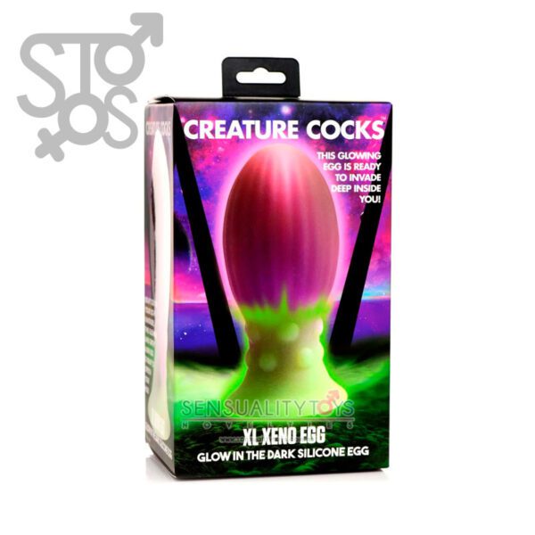 AH067-XL CC XL XENO EGG GLOW IN THE DARK SILICONE EGG