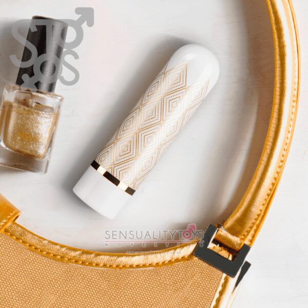 BL-14344 THE COLLECTION - GLITZY DECO - RECHARGEABLE BULLET - GOLD - Imagen 2