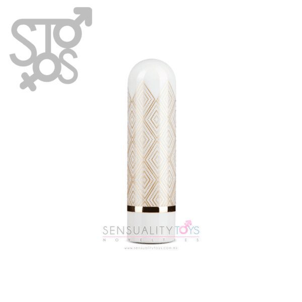 BL-14344 THE COLLECTION - GLITZY DECO - RECHARGEABLE BULLET - GOLD - Imagen 3