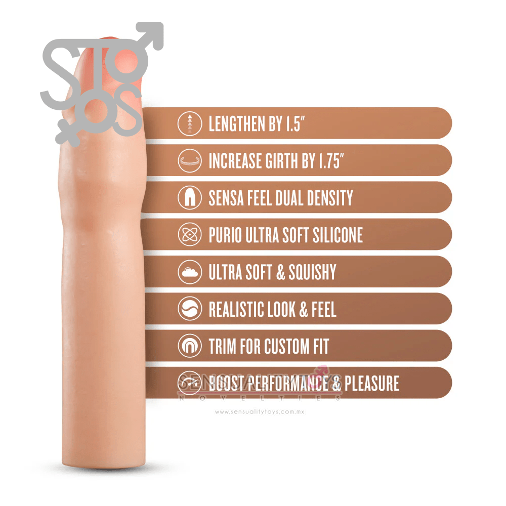 BL-26283 PERFORMANCE PLUS - 1.5 INCH SILICONE PENIS XTENDER - BEIGE - Imagen 3
