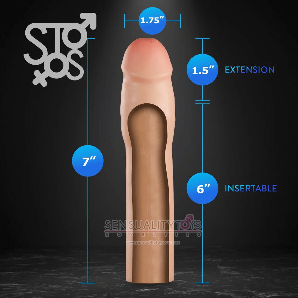 BL-26283 PERFORMANCE PLUS - 1.5 INCH SILICONE PENIS XTENDER - BEIGE - Imagen 2