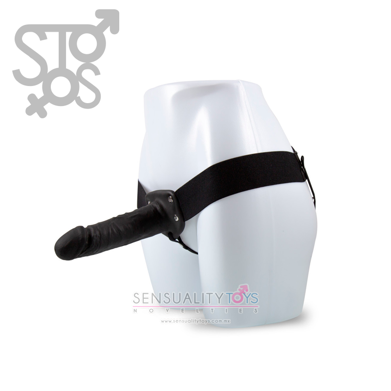 BL-72885 DR. SKIN -7 INCH HOLLOW STRAP ON - BLACK - Imagen 2