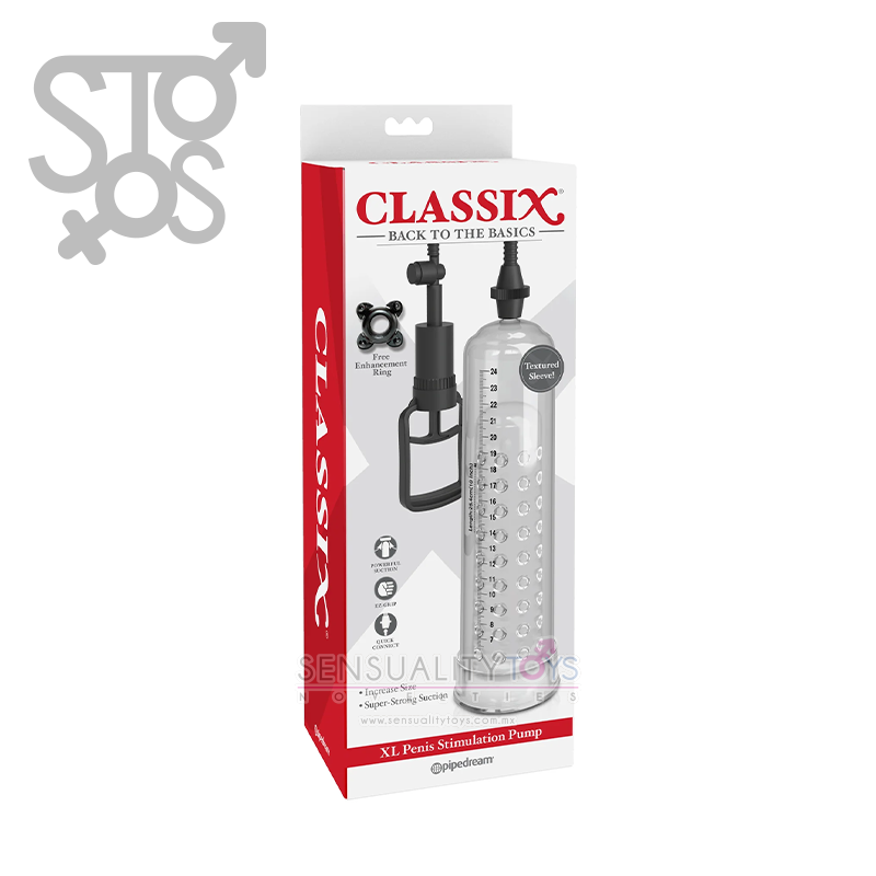 PD1974-00 CLASSIX XL PENIS STIMULATION PUMP - CLEAR