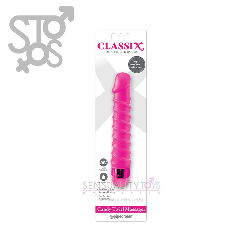 PD1978-11 CLASSIX CANDY TWIRL MASSAGER - PINK