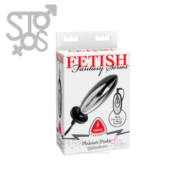 PD3723-04 FETISH FANTASY SERIES SHOCK THERAPY PLEASURE PROBE - BLACK/SILVER