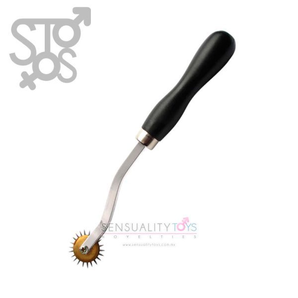 PD3727-01 FETISH FANTASY SERIES DELUXE WARTENBERG WHEEL - BLACK/SILVER/GOLD - Imagen 2