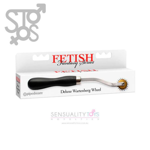 PD3727-01 FETISH FANTASY SERIES DELUXE WARTENBERG WHEEL - BLACK/SILVER/GOLD