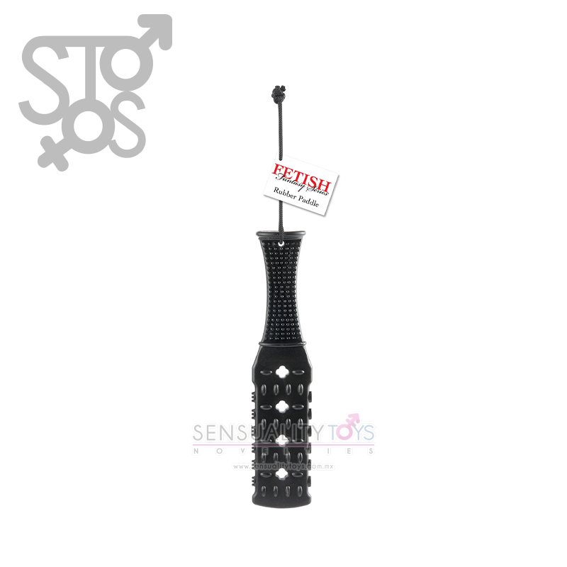 PD3747-23 FETISH FANTASY SERIES RUBBER PADDLE - BLACK