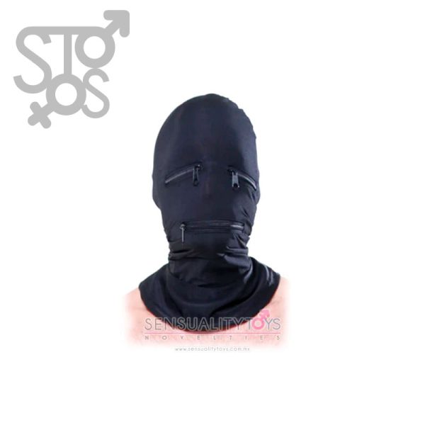 PD3858-23 FETISH FANTASY SERIES ZIPPER FACE HOOD - BLACK - Imagen 2
