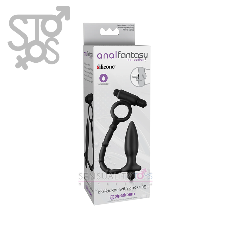 PD4609-23 ANAL FANTASY COLLECTION ASS-KICKER WITH COCKRING - BLACK