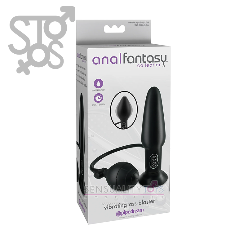 PD4666-23 ANAL FANTASY COLLECTION VIBRATING ASS BLASTER - BLACK