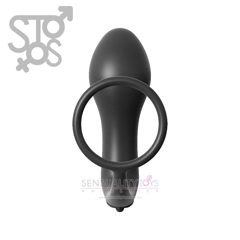 PD4684-23 ANAL FANTASY COLLECTION ASS-GASM COCKRING VIBRATING PLUG - BLACK - Imagen 3