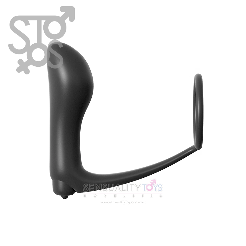 PD4684-23 ANAL FANTASY COLLECTION ASS-GASM COCKRING VIBRATING PLUG - BLACK - Imagen 4