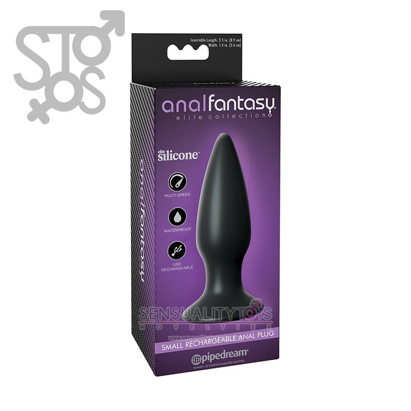PD4773-23 ANAL FANTASY ELITE SMALL RECHARGEABLE ANAL PLUG - BLACK