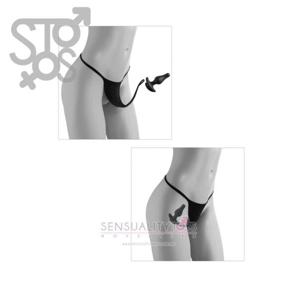 PD4824-23 HOOKUP PANTIES CROTCHLESS LOVE GARTER FITS SIZE XL-XXL - Imagen 4