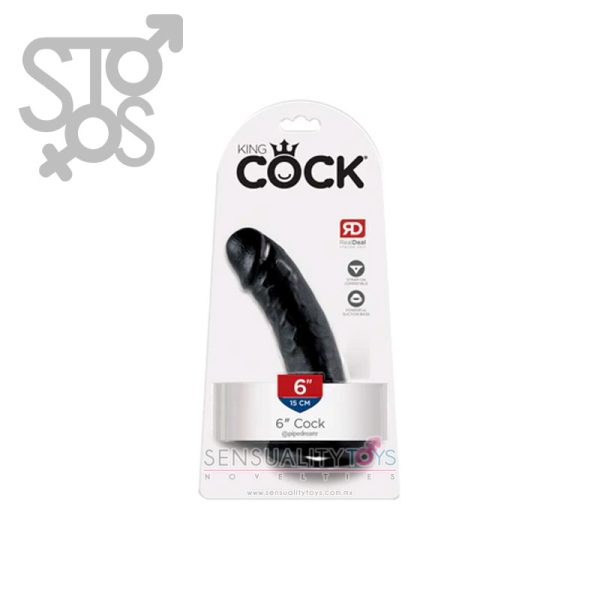 PD5501-23 KING COCK 6" COCK - BLACK