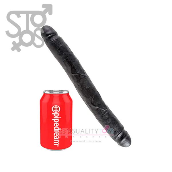 PD5516-23 KING COCK 12" SLIM DOUBLE DILDO - BLACK - Imagen 2