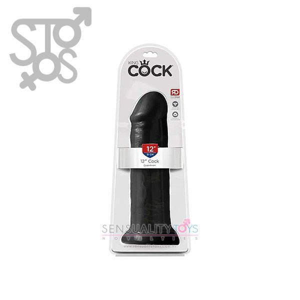 PD5538-23 KING COCK 12" COCK - BLACK