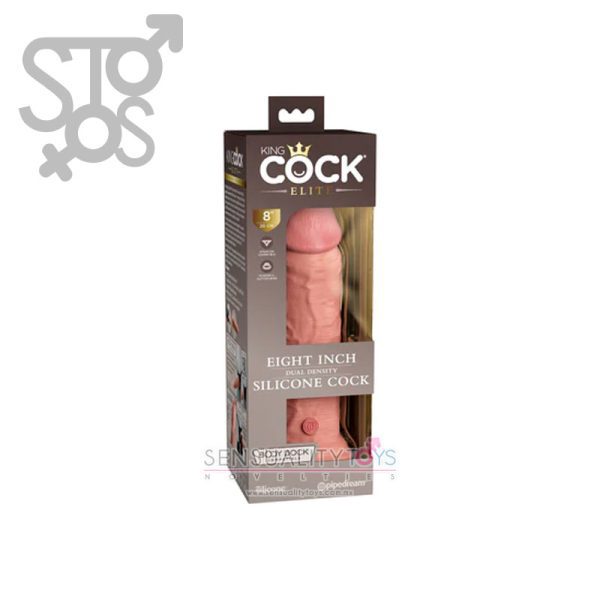 PD5772-21 King Cock Elite 8" Dual Density Silicone Cock - Light