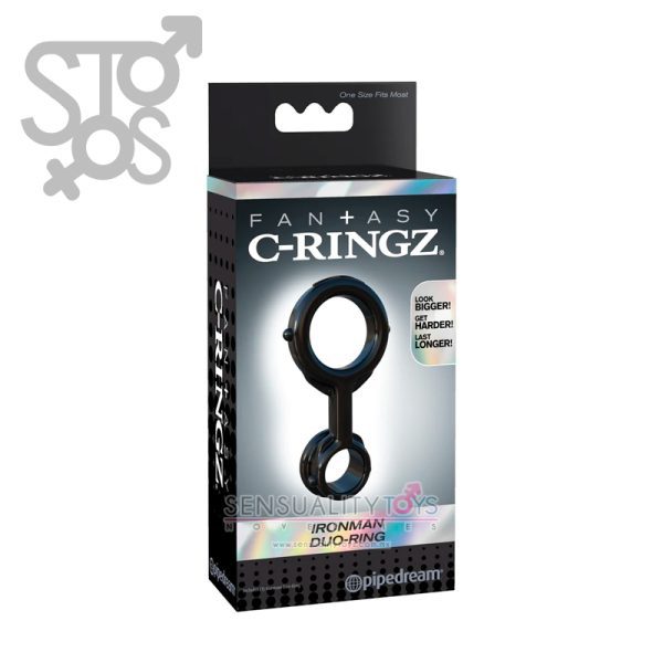 PD5918-23 FANTASY C-RINGZ IRONMAN DUO-RING - BLACK