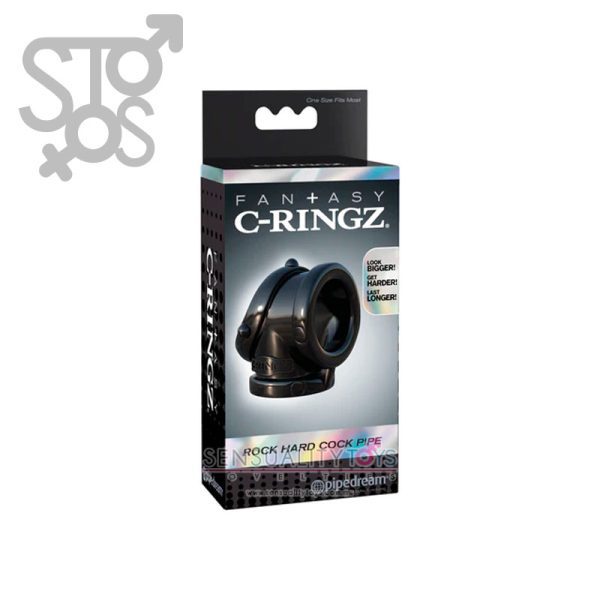 PD5921-23 FANTASY C-RINGZ ROCK HARD COCK PIPE - BLACK