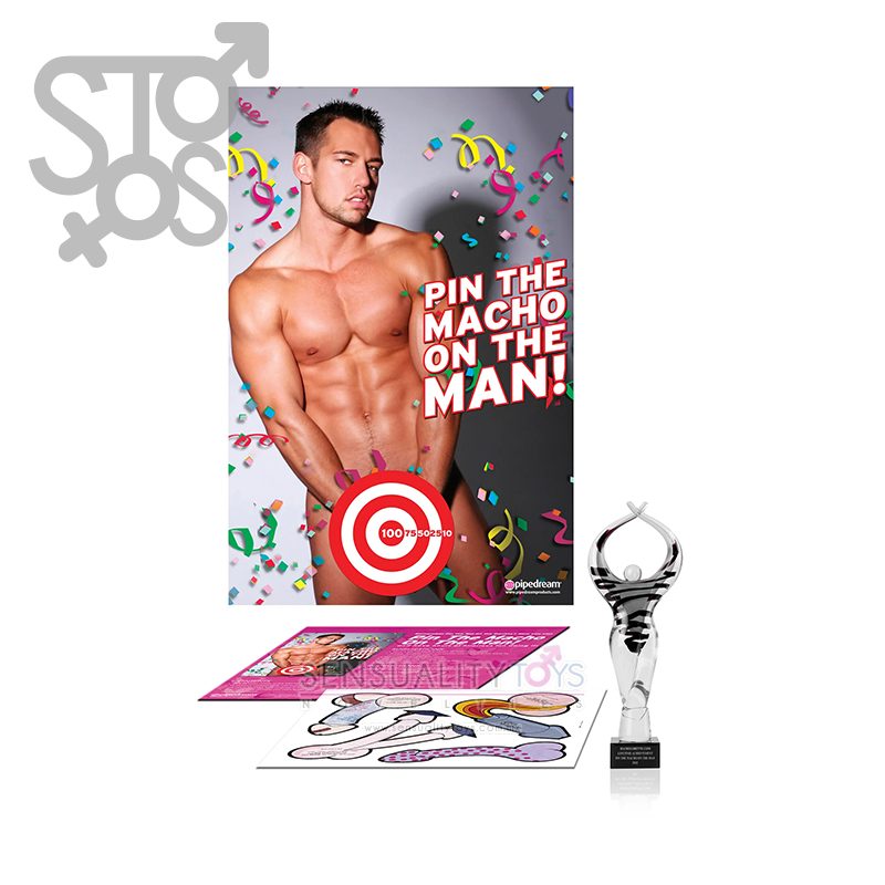 PD8204-00 Bachelorette Party Favors Pin The Macho On The Man