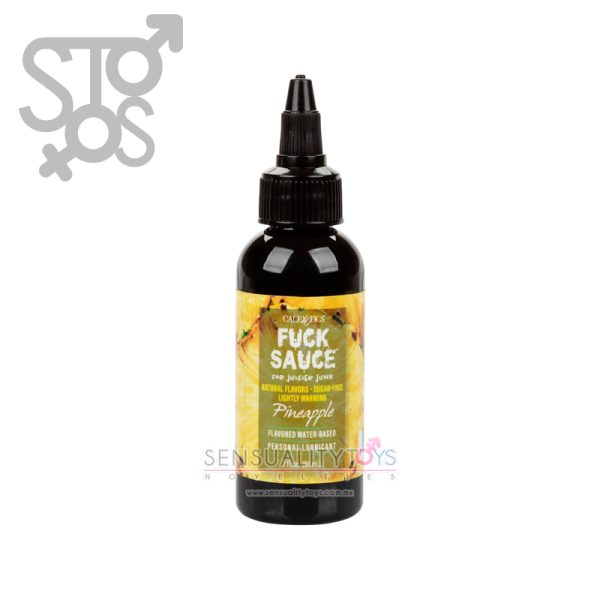 SE-2410-12-1 FUCK SAUCE FLAVORED WATER-BASED PERSONAL LUBRICANT - PINEAPPLE 2 FL. OZ.