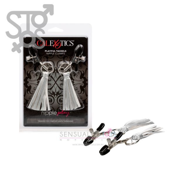 SE-2614-10-2 NIPPLE PLAY® PLAYFUL TASSELS NIPPLE CLAMPS - SILVER
