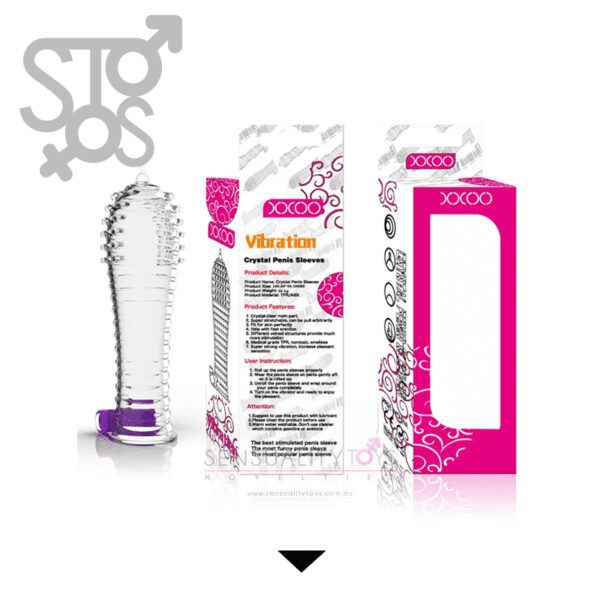 SL012B XXOO - CRYSTAL PENIS SLEEVE - MODELO B - Imagen 4