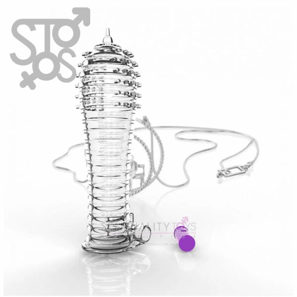 SL012B XXOO - CRYSTAL PENIS SLEEVE - MODELO B - Imagen 2