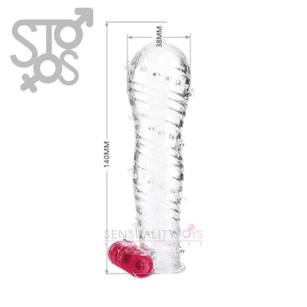 SL012C XXOO - CRYSTAL PENIS SLEEVE - MODELO C - Imagen 3