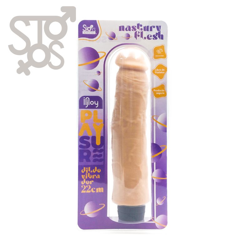 ST-082 INJOY - VIBRADOR RECARGABLE PLAYSURE - NASTURY 22 CM - FLESH