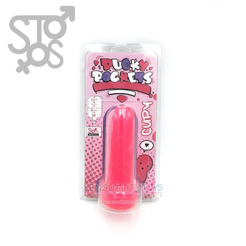 ST-2013 MINI DILDO SUAVE 4.75" - PUCKY POCKETS - CUPY - ROSA
