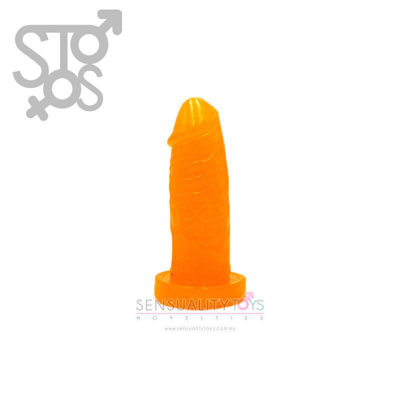 ST-2015 MINI DILDO SUAVE 4.25" - PUCKY POCKETS - MEYZ - NARANJA - Imagen 2