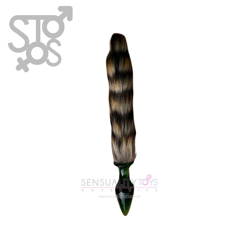 YF-165 PLUG ANAL CRISTAL COLA VERDE