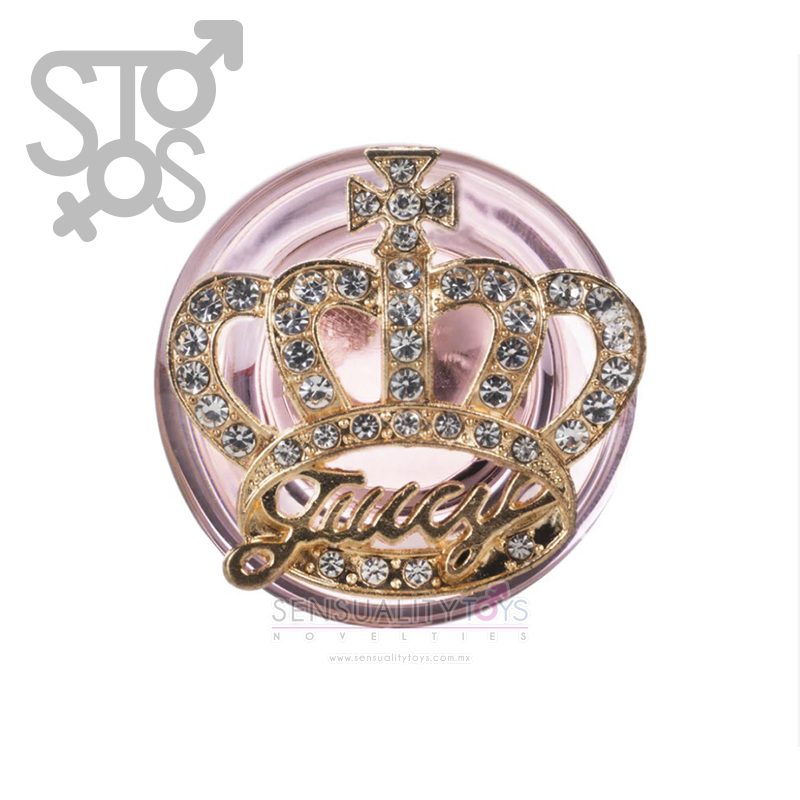 YF-198 PLUG ANAL ROSA CON CORONA DORADA - Imagen 2