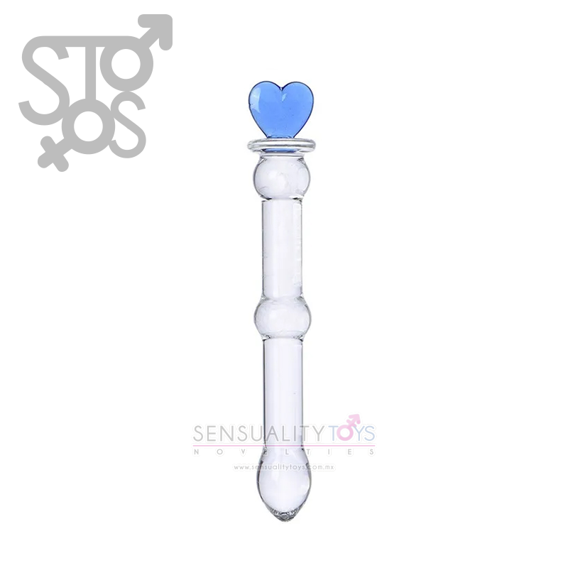 YF-378 VARITA ESTIMULANTE CRISTAL CON VARIANTE - CORAZON AZUL