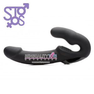 AF707 Urge Silicone Strapless Strap On With Remote - Black - Imagen 3