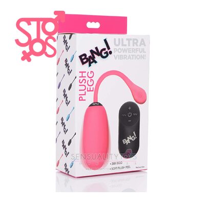 AG590-Pink BANG! 28X PLUSH EGG & REMOTE CONTROL - PINK