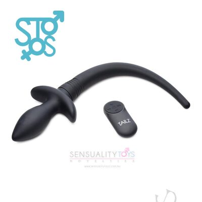 AG636 "TZ Waggerz Moving & Vibrating Silicone Puppy Tail Anal Plug" - Imagen 2